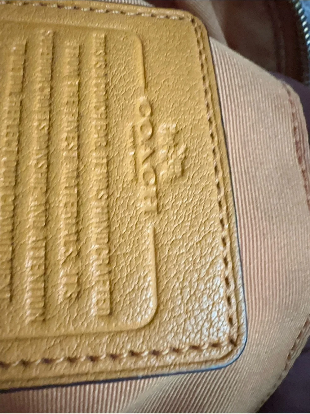 Coach Carrie Pebbled Leather Crossbody and chain handle in Mustard Yellow